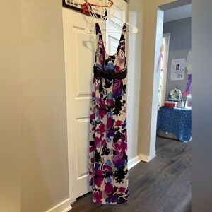 Nicole by Nicole Miller Purple Floral Dress